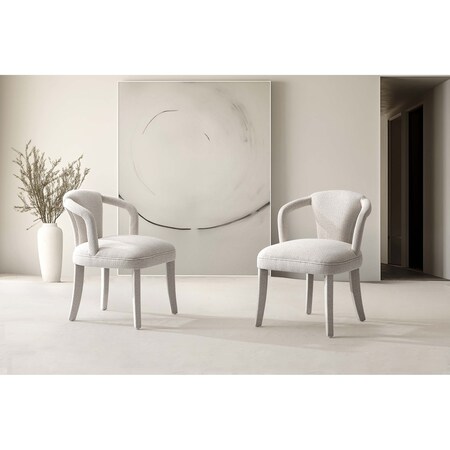 Manhattan Comfort Palmer Dining Armchair in Ivory, 2PK 2-DC088AR-IV